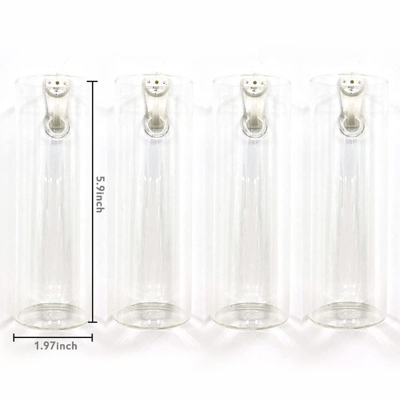 Bunhut Wall Planters for Indoor Plants Wall Hanging Terrarium Planters Glass Wall Planters for Floral Arrangement Hanging Plant Holder  Wall Vase Wall Mounted Planters (4 Glass Wall Planter) - Image 2